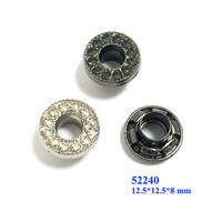 Accessoires d'oeillets de chaussure en métal de strass de cristal de forme ronde