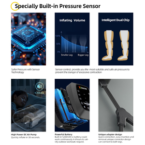 Botas de bomba de Dvt de masaje de compresión de aire para atletas, piernas y pies, máquina de presoterapia profesional de recuperación hinchada - Product Image 5