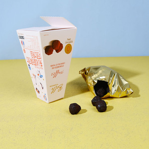 Hộp in ấn tùy chỉnh món quà rỗng cấp thực phẩm tông Xmas lễ kỷ niệm sô cô la hình thang bao bì Tear Strip hộp giấy - Product Image 6