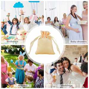 Bolsas de Regalo de Satén de Algodón Morado con Cordón para Niños, Aula, Boda, Cumpleaños, Baby Shower, Pascua, Joyería, Recuerdos de Fiesta - Product Image 6