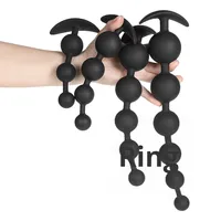 Dos Silicone Pull Perle Flexible Étanche Anal Chaîne Sex Toy Taille Différente Prostate Massage Trainer Anal Plug pour Hommes et Femmes