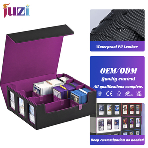 जूज़ी 1800 + स्टोरेज बॉक्स ट्रेडिंग कार्ड यूगियोह पोकेमेलित प्रीमियम पोर्टेबल पु चमड़े के कार्ड को हटाने ढक्कन के साथ - Product Image 1