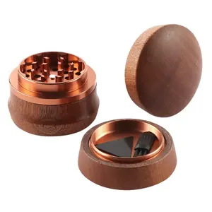 XIAOXIONG Factory Direct Personal Service Diam 65mm Molinillo <span class=keywords><strong>de</strong></span> <span class=keywords><strong>tabaco</strong></span> <span class=keywords><strong>de</strong></span> madera Material personalizado logo y estilo - Product Image 3