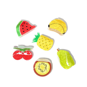 Fermagli per capelli Kaiqi a forma di frutta, 8 cm, design a cartoni animati, per uso quotidiano da parte delle donne, in plastica di alta qualità, confezione in sacchetto OPP. - Product Image 1