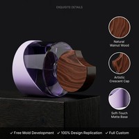 Mini flacon de parfum rechargeable avec bouchon en bois, emballage cadeau, 50 ml, 100 ml, OEM personnalisé