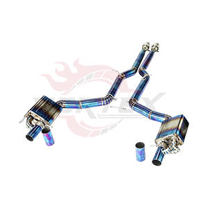 Conjunto de escape trasero Vortex Custom con válvulas de titanio para Mercedes AMG C63 S W205 Coupé con doble salida de escape con acabado quemado y modificación de sonido - Product Image 3