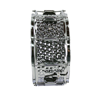 Nouvelle Coque de Tambour Métallique Professionnelle Personnalisée 14 x 6,5 Pouces Percée à la Main avec Peau de Tambour REMO et Lugs LP pour Kit de Batterie Snare