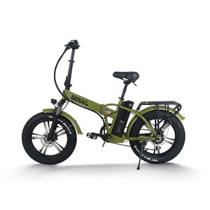 Bicicleta eléctrica plegable con llanta integrada de 20 * 4 pulgadas, batería de litio de 48V10.5AH y cuadro de aleación de aluminio - Product Image 2