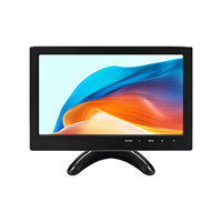Écran tactile 10,1 pouces HD 1280x720 IPS LED avec support de table et fixation murale, boîtier de moniteur LCD à collage optique avec couvercle en verre trempé pour