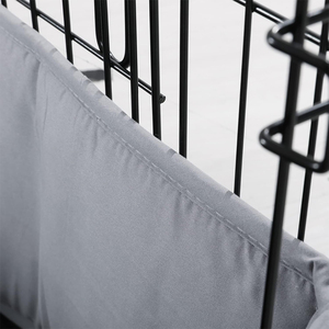 Dog <b>Crate</b> Bumper with Ties Metal Wire Kennel Protector Covers for Front Door <b>Crates</b> Training Pad Pet Kennel <b>Crate</b> Bumper Cover - Product Image 4