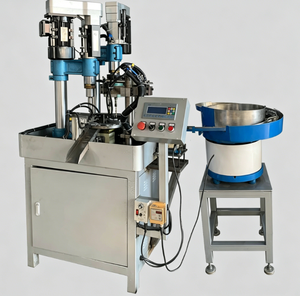 <b>Compact</b> Automatic Rotary Index Equipped With Vibrating Bowl Feeder Custom <b>Drilling</b> Tapping Machine for Metal Hardware - Product Image 1