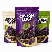 Sachet Doypack Personnalisé Imprimé pour Raisins, Refermable avec Fermeture Éclair, Emballage pour Fruits Séchés, Barrière Anti-Humidité pour la Vente au Détail