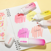 Kmay K-377B-4B Logo personnalisé 4 couleurs de soleil pétillant Fine Board Line Tip Glitter Highlighter for Art