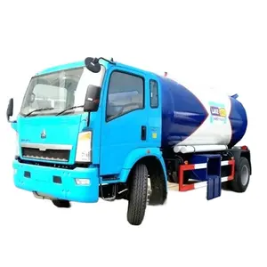 HOWO 4x2 6ton 10000 litre 10m3 LPG Bobtail tankeri kamyon lpg dolum istasyonu sıvı toplu gaz taşıma kamyonu