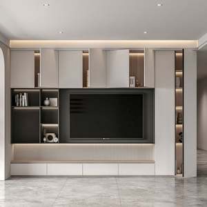 Meuble TV contemporain exquis avec LED de haute qualité, grand espace de rangement et expérience de visionnement confortable pour une utilisation hôtelière - Product Image 3