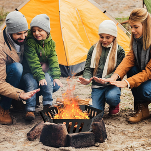 Brasero en acier de 24 pouces, portable, pour l'extérieur, poêle à bois, camping, jardin, pique-nique, patio, plage, écologique, sac de transport - Product Image 4