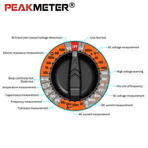 Multímetro Digital PM18C Peakmeter Osciloscópio Capacitância Frequência para Testador de Tensão AC/<span class=keywords><strong>DC</strong></span> 6000 Contagens 1 Ano Alta Precisão - Product Image 2