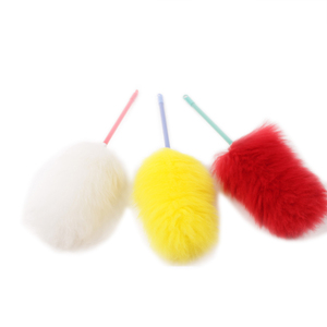 Chất Lượng Cao Colourful Úc Lambswool Len Khăn Lau Bụi Nhựa Xử Lý Làm Sạch Khăn Lau Bụi - Product Image 5