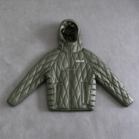Veste matelassée d'hiver sur mesure, coupe et couture personnalisées, veste bomber en nylon avec fermeture éclair, veste matelassée légère imperméable, veste en duvet matelassée