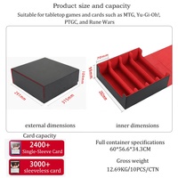 Boîte de rangement Torson grande capacité 3000+ double compartiment pour cartes de jeux de société et Yugioh TCG, en PU écologique et étanche