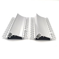 YG-B008 Profilé LED en aluminium encastrable pour éclairage linéaire discret, avec bride perforée haute densité pour intégration domotique