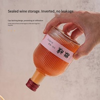 Bouteille en verre vide de 200ml 375ml 500ml à rayures verticales avec couvercle en aluminium pour boissons, vin, whisky, liqueur, brandy, étiquettes personnalisées
