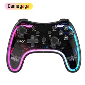 Yo PG-9228 Joystick Gamepad untuk PS3/PS4 pengontrol Game nirkabel BT transparan untuk Android/NS/PC