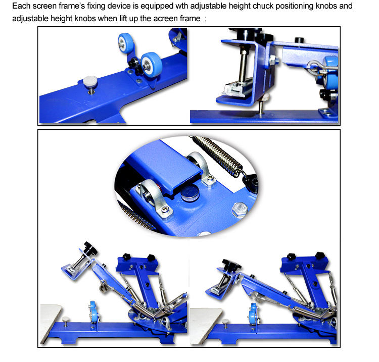 シルクスクリーン 印刷機 4色刷り プロ向け 回転 4ステーション 【公式