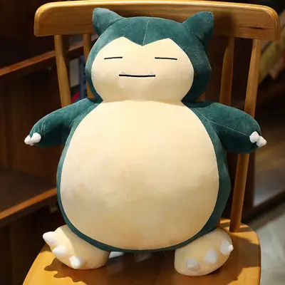 Venda imperdível travesseiro de pelúcia super fofo tamanho grande pelúcia Snorlax brinquedo de pelúcia macio de pelúcia Pokemon lance boneco infantil