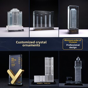 Handmade tùy chỉnh 3D laser Khắc Tinh thể thủy tinh tác phẩm điêu khắc kiến trúc cầu Máy bay mô hình Tình Yêu quà lưu niệm và các mặt hàng thủ công - Product Image 4