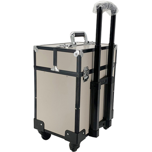 Nhôm Chuyên Nghiệp Cán Xe Đẩy Trường Hợp Trang Điểm Mỹ Phẩm Xe Đẩy Trường Hợp Cho Nail Beauty - Product Image 2