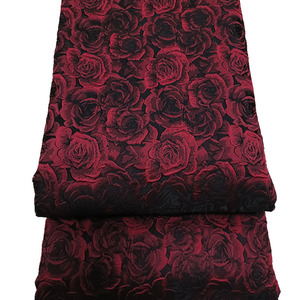 新设计奢华3D浮雕红黑玫瑰色织提花面料织锦纺织品服装服装JSD6429 - Product Image 6