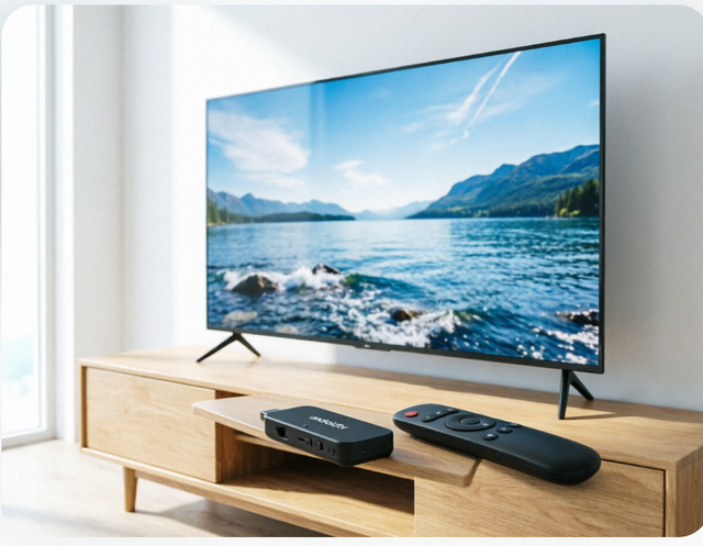 Sumavision Easy Media Player 2026 WiFi5 OTT 4K Black STB 1GB+8GB Quad Core Android 9.0 TV Box BT Voice Remote HDR/H265 12-Month