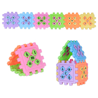 Kubus Warna-warni Blok Puzzle Mainan Balita Pendidikan Diy Bayi Mini Blok Bangunan Mainan