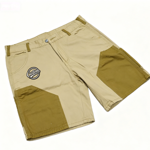Shorts Bermuda Homme Personnalisés à Blocs de Couleurs, Taille Mi-Haute, Cordon Élastique, Style Décontracté Streetwear avec Logo Avant, Poches, Tissu Toile - Product Image 4