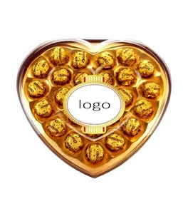 Özelleştirilmiş vakum formu Pet altın plastik çikolata tepsisi eklemek için şeker aperatif ambalaj kutusu