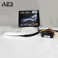 Bande lumineuse Led DRL blanche et jaune de 60cm pour les systèmes d'éclairage automobile, fournisseur d'usine AES