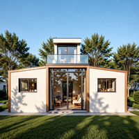 Maison mobile préfabriquée extensible prête à l'emploi de 20 pieds ou 40 pieds en acier, conteneur habitable pliable
