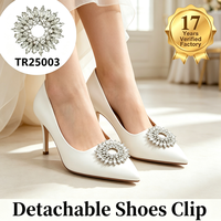 Clips de chaussures amovibles en strass en forme de tournesol, décorations de talons pour mariage et mariée