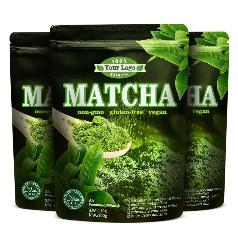 Precios al por mayor Té en polvo Matcha en polvo con 1 año de vida útil Verde puro Recomendado para 50 gramos al día Té para la salud intestinal 1 Kg