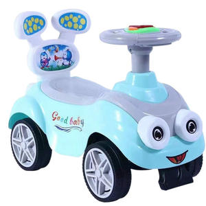 Coche musical deslizante de plástico con batería para niños de 2 a 4 años con empujador - Product Image 4