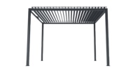 Pergola motorisée pour espace extérieur, gazebo moderne en aluminium avec toit à lamelles bioclimatiques