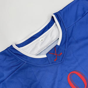 เสื้อฮ็อกกี้ตาข่ายพิมพ์ลายพิมพ์ซับลิเมชันสไตล์วินเทจโอเวอร์ไซส์ปักลายฮ็อกกี้น้ำแข็ง - Product Image 4