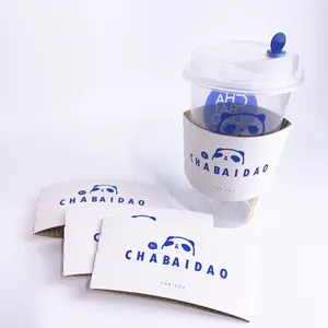 Porta-copos de papel para café, papelão ondulado com logotipo personalizado, para levar, papel, papel ou plástico