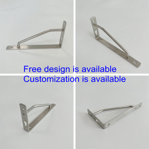 Đặc biệt thiết kế có sẵn nhà máy Tùy chỉnh hình chữ L Wall Mount gỗ phân vùng kệ kim loại hỗ trợ dưới chủ góc Bracket - Product Image 2