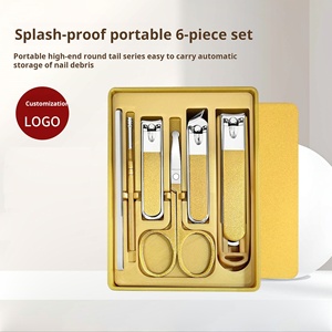 Ensemble de 7 outils de toilettage professionnels en acier inoxydable, coupe-ongles, manucure, pédicure, durable et portable - Product Image 2