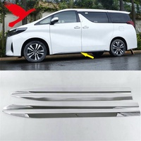 Accessoires extérieurs pour Toyota Alphard (AH30) 2016-2019, garniture de panneau de porte latérale, moulure de carrosserie, décoration, revêtement ABS chromé, 4 pièces