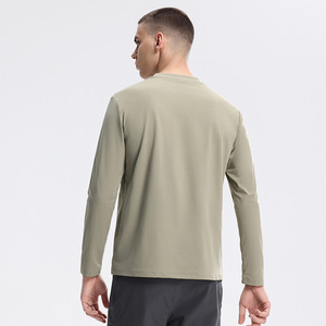 RUIQUWIN, camiseta personalizada de manga larga para hombre con bolsillo con cremallera, venta al por mayor, ropa deportiva para gimnasio, sudadera de secado rápido para ciclismo al aire libre - Product Image 2