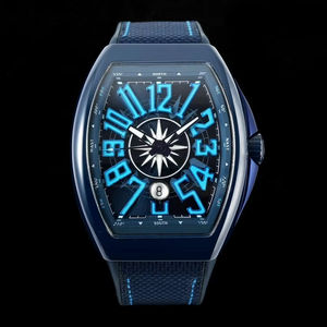 Reloj mecánico de calidad 5A de lujo 45mm T + PLUS Factory 9015 Movimiento Reloj de cerámica azul V45 - Product Image 1