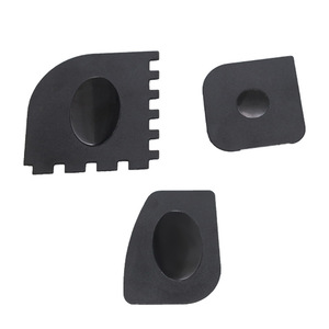 Chef Season Show Plastic Scraper Set 3 Pieces Black Integrated For Kitchen Pot Pan Cleaning Oil Stain Remover - Product Image 1